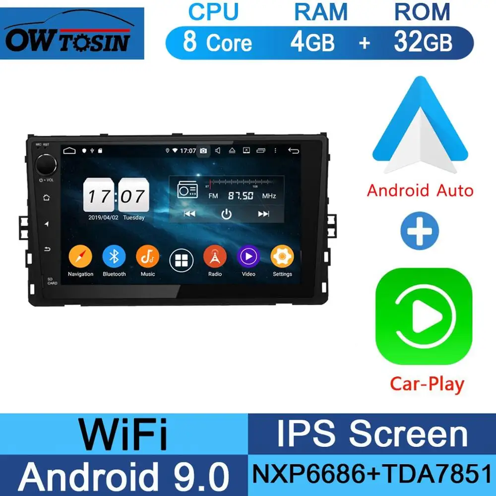 32G CarPlay Android Android 9,0 8 ядерный "ips 4G+ 64G автомобильный проигрыватель с радио и GPS для Volkswagen VW Passat CC Golf Tiguan Polo Jetta DSP CarPlay - Цвет: 32G CarPlay Android