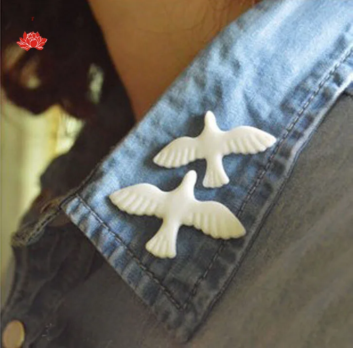 Романтичная брошка в виде снежинок голубей заколки украшения Бейджи для одежды