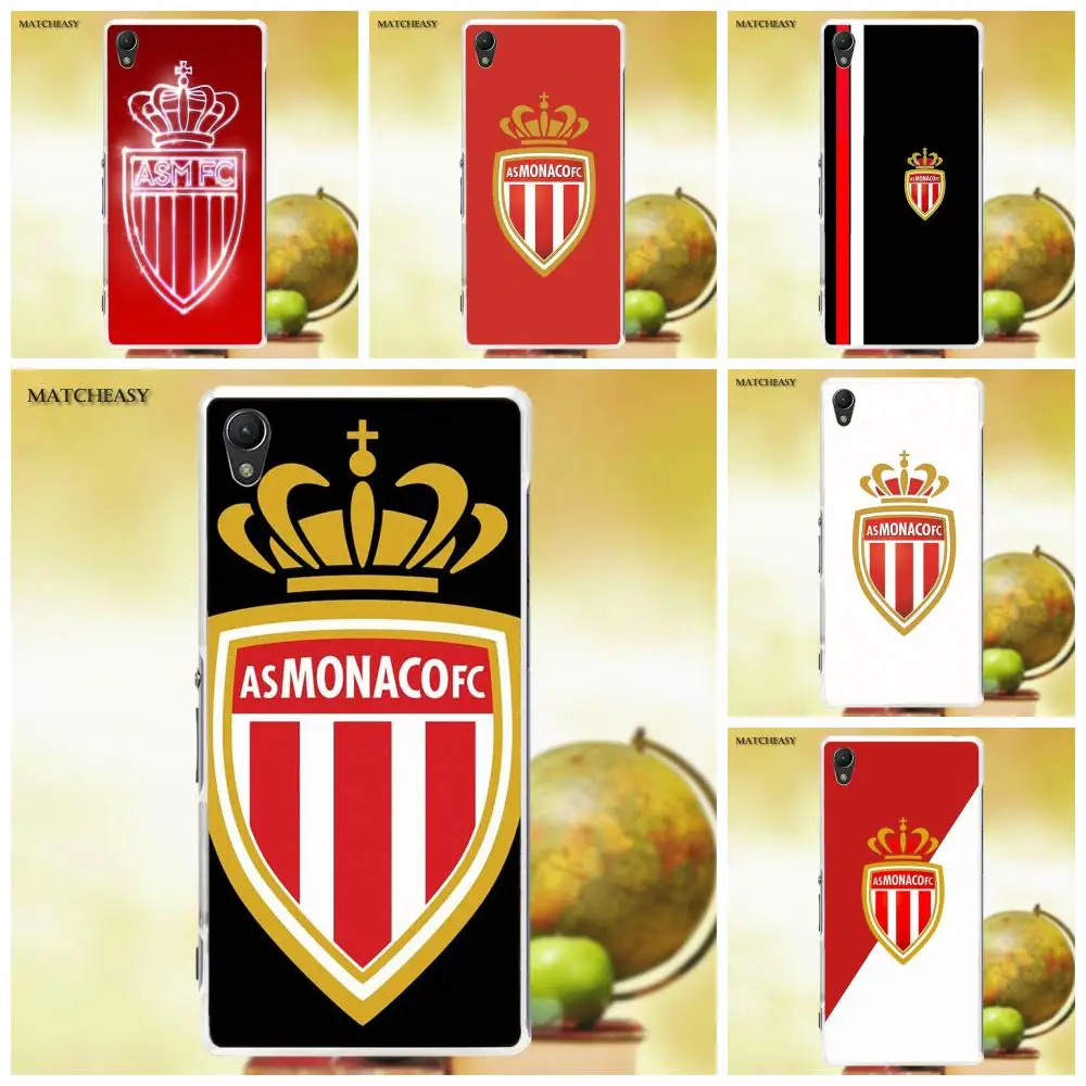 Oedmeb As Monaco Soccer Мягкий ТПУ чехол для Sony Xperia Z Z1 Z2 Z3 Z4 Z5 compact Mini M2 M4 M5 T3 E3