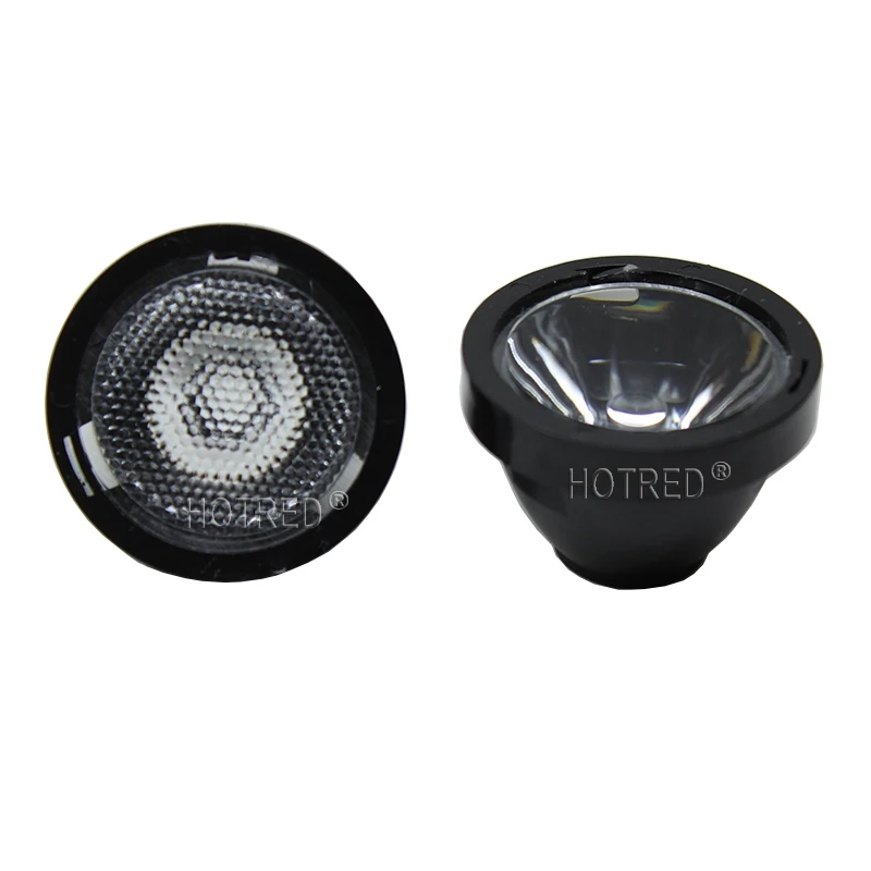 10 100 шт. Cree XPE XPG XTE 3535 3030 2525 светодиодная линза 15 30 45 60 градусов конус черный белый