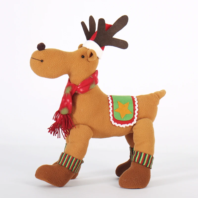 С резными украшениями 40 см игрушечные олени кулон елочные украшения подарки