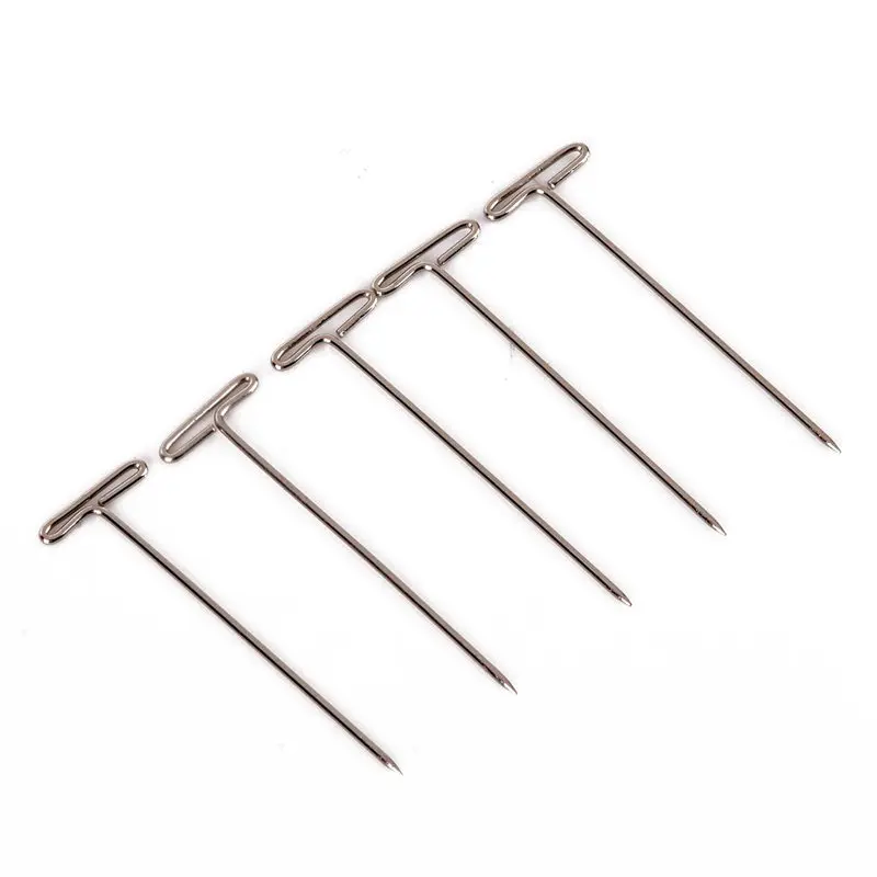 100 шт T Pin Серебро с коробкой для моделирования парики Швейные ремесла Diy