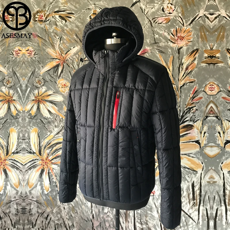 Asesmay 2017 Для мужчин утепленная парка хлопковое пальто зимняя куртка S Модное
