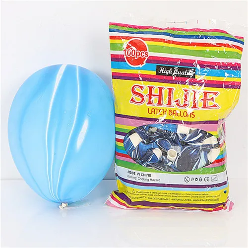 10 pcs Blue 15 шт. надувной шар из металлического агата, конфетти-блестки, мраморный день рождения, мероприятие, вечеринка, День Святого Валентина, свадебные украшения - Цвет: 10 pcs Blue