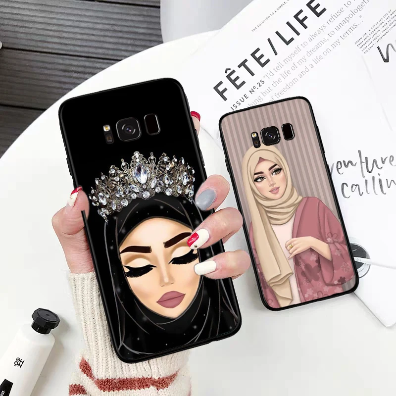 Женский в хиджабе Мусульманский Исламский силиконовый чехол для Samsung S6 Edge S7 S8 Plus S9