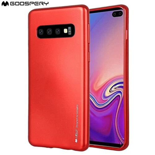 Для Samsung Galaxy S10 Plus + Mercury Goospery i Jelly металлическая отделка тонкий бампер гибкий