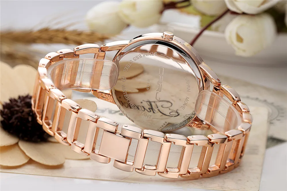 Брендовые роскошные часы из нержавеющей стали розового золота женские модные