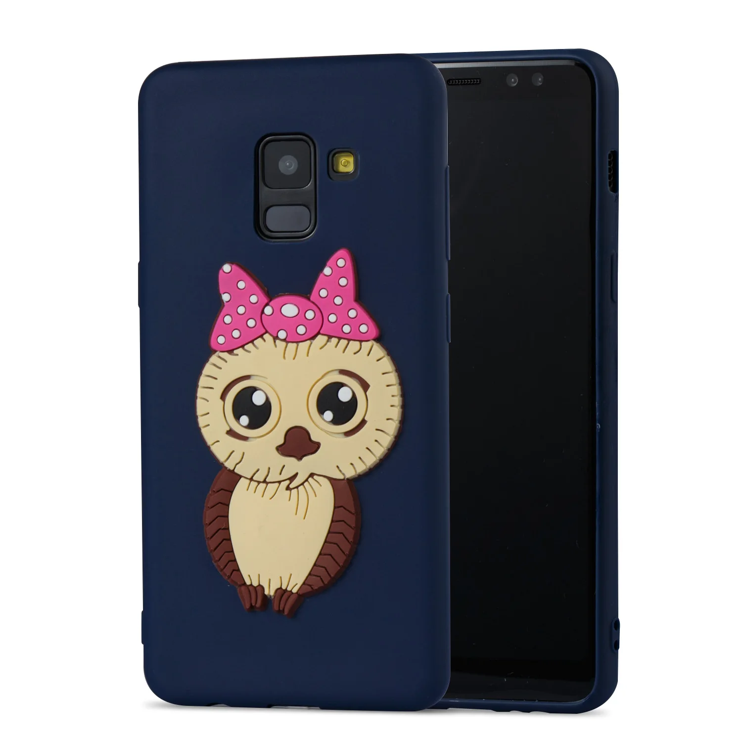 Чехол для Samsung Galaxy A8 (2018) Мягкий защитный чехол из ТПУ с 3D рисунком силиконовый