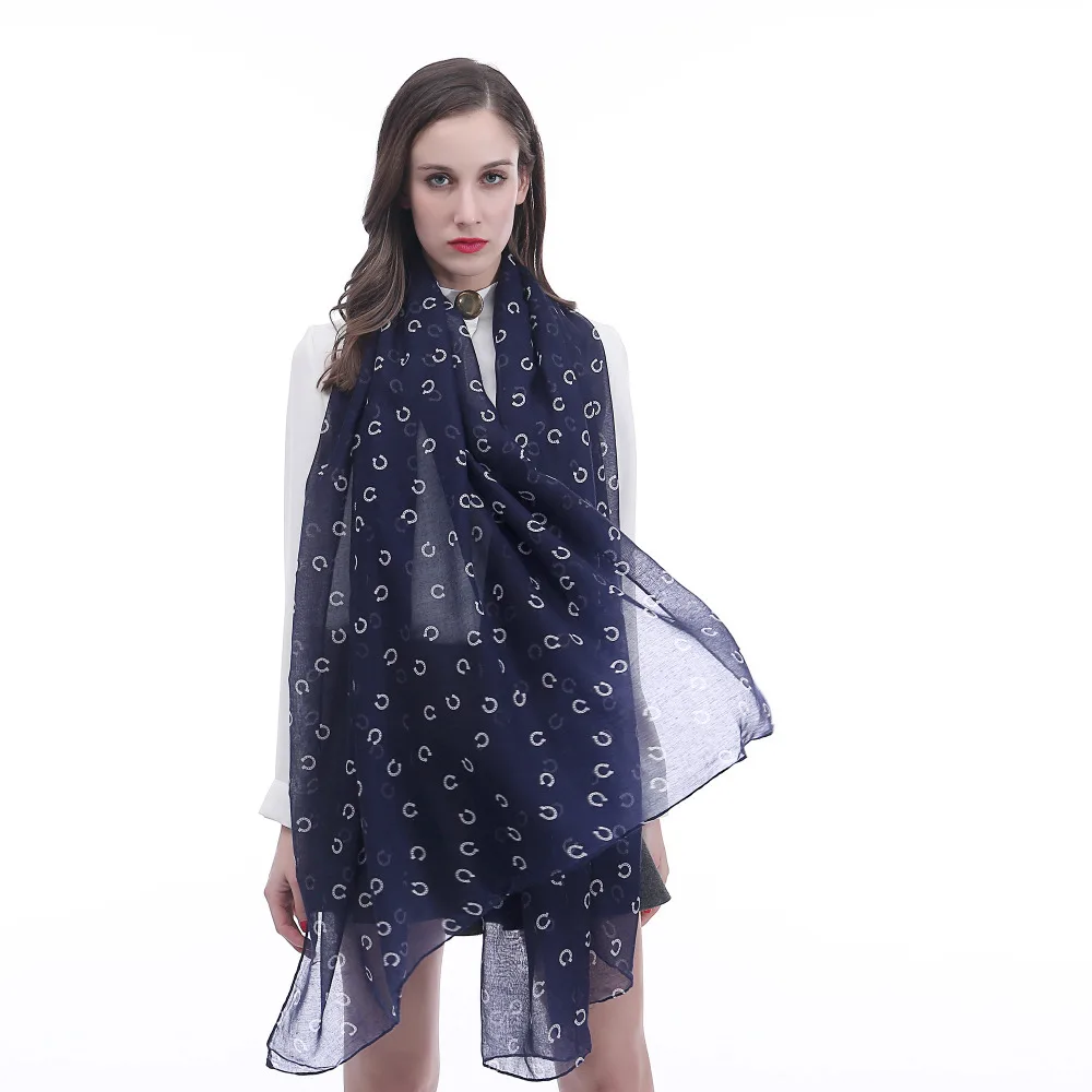 10pcs/lot Horseshoe Horse Print Women's Large Scarf Shawl Wrap Soft Lightweight for All Seasons | Wraps