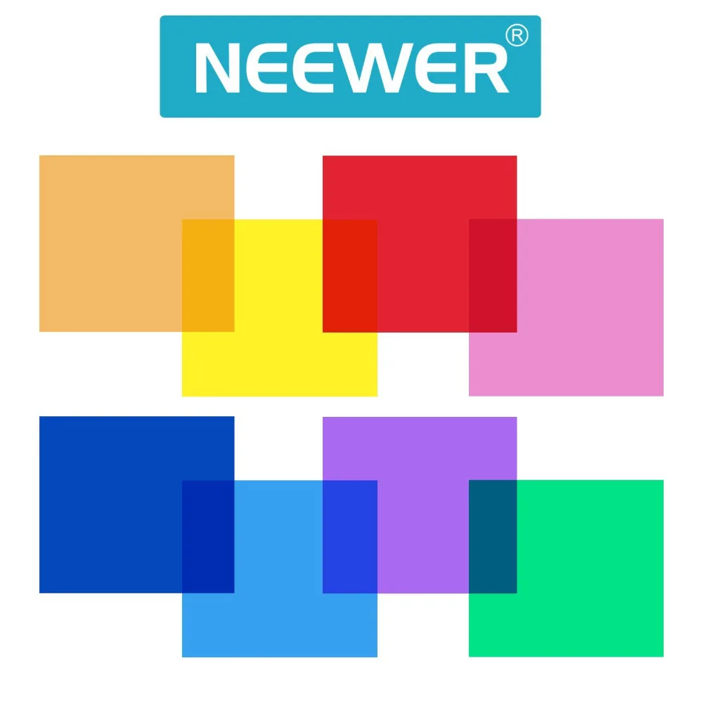Neewer 12 &quot/30 см 8 наборов гелевых листов Прозрачный светильник для коррекции цвета