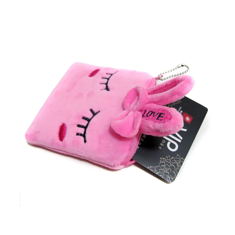 Мультяшный квадратный стежок Сова Пикачу Кошелек для монет на молнии женская