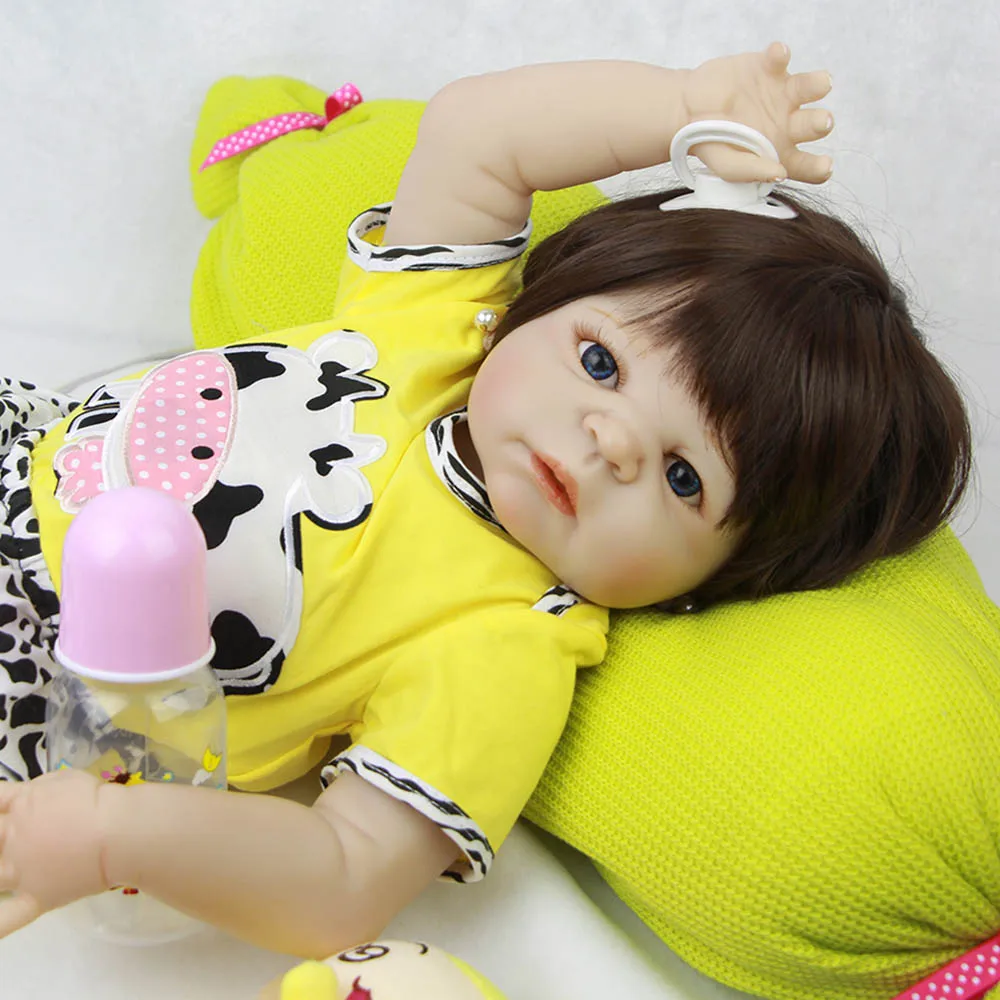 23 "реалистичные куклы Bebes Reborn Baby белая кожа кукла для младенцев полностью