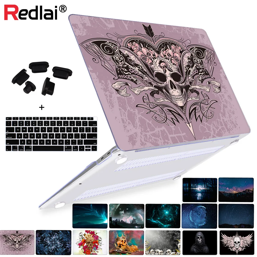 Чехол для Macbook New Air 13 2018 A1932 чехол с фантазийным принтом черепа пластиковый