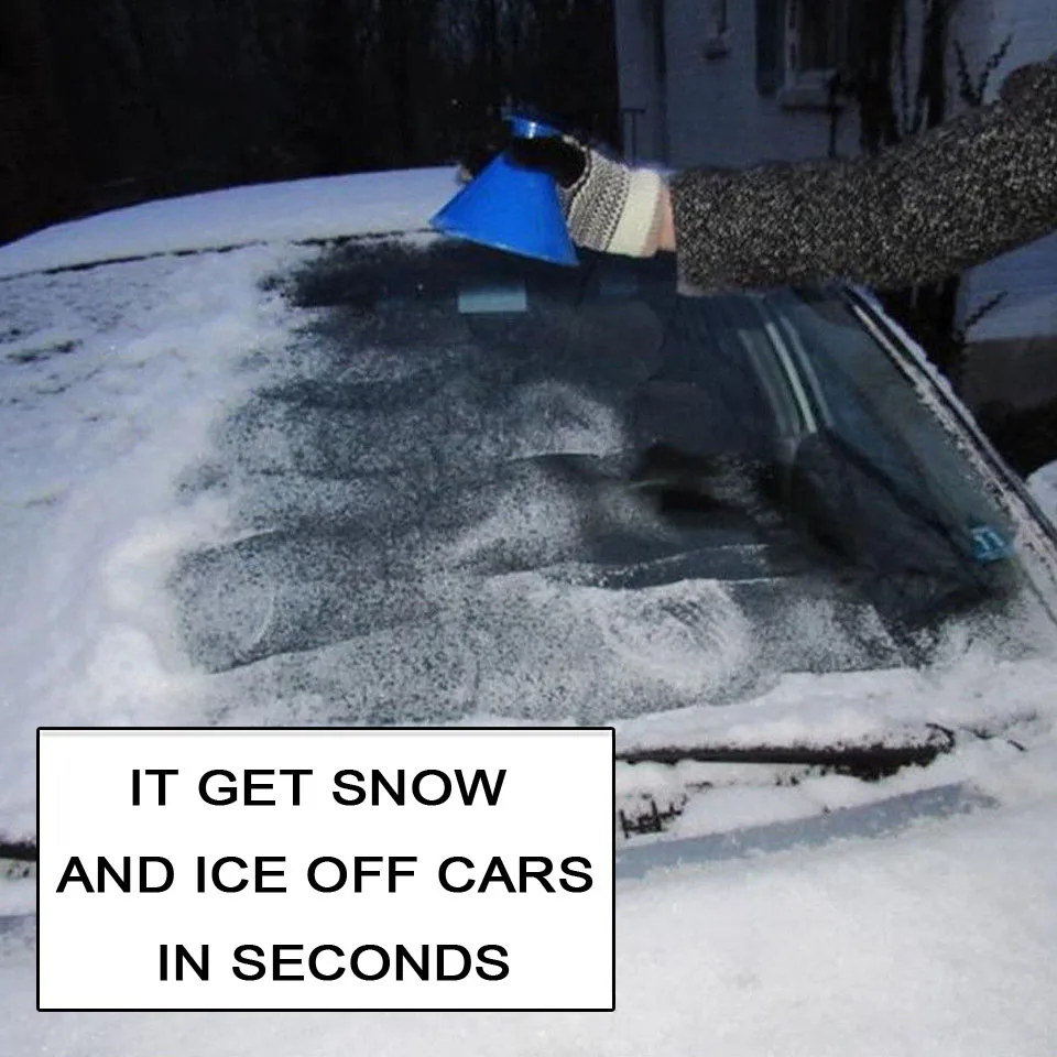Автомобиль в форме конуса Воронка Deicing снег инструмент скребок для Ford Focus 2 3 VW Passat B6 B5 B7 B8 Toyota Avensis Skoda Rapid Fabia