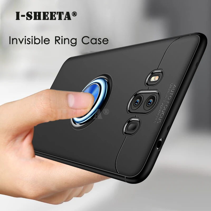 360 Magnetic Finger Ring Stand Holder Case For Huawei Mate 9 10 20 Pro Slim Matte Soft TPU Cover Lite X |