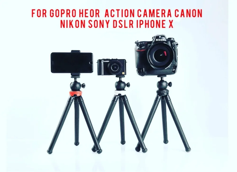 Mini Octopus Tripod Flexible Phone with Detachable Ballhead Clip for phone DSLR Camera SmoothQ | Электроника