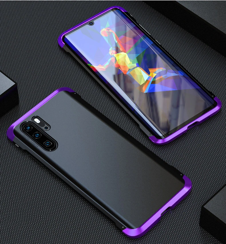 Алюминиевый металлический бампер чехол для телефона для huawei P30 P30 Pro чехол Роскошный 360 Полный армированный Матовый PC чехол рамка Honor 20 20 Pro чехол s