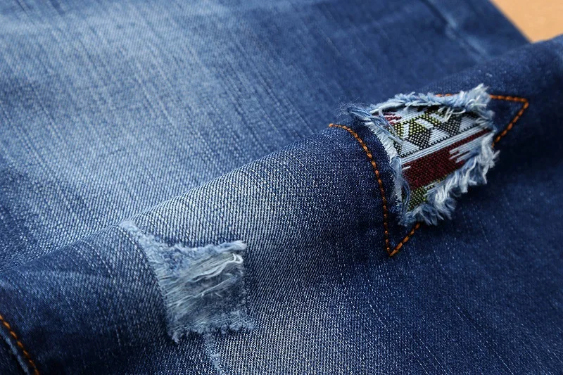 2018 летние новые модные мужские рваные короткие джинсы брендовая одежда бермуды