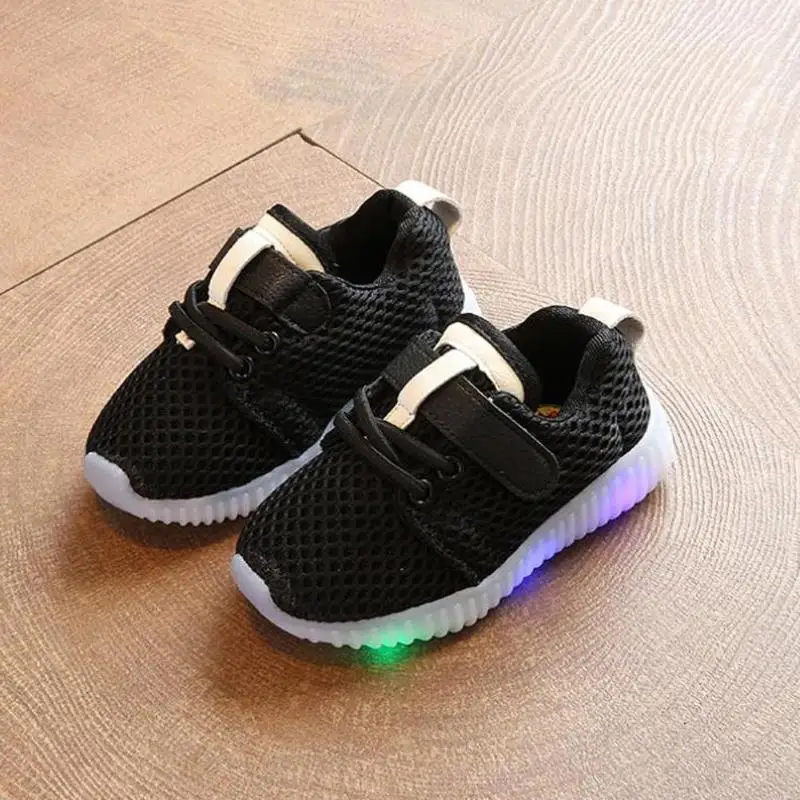 Kids Anti-Slip Luminous Breathable Mesh LED Light Sportswear Leisure Shoes | Детская одежда и обувь