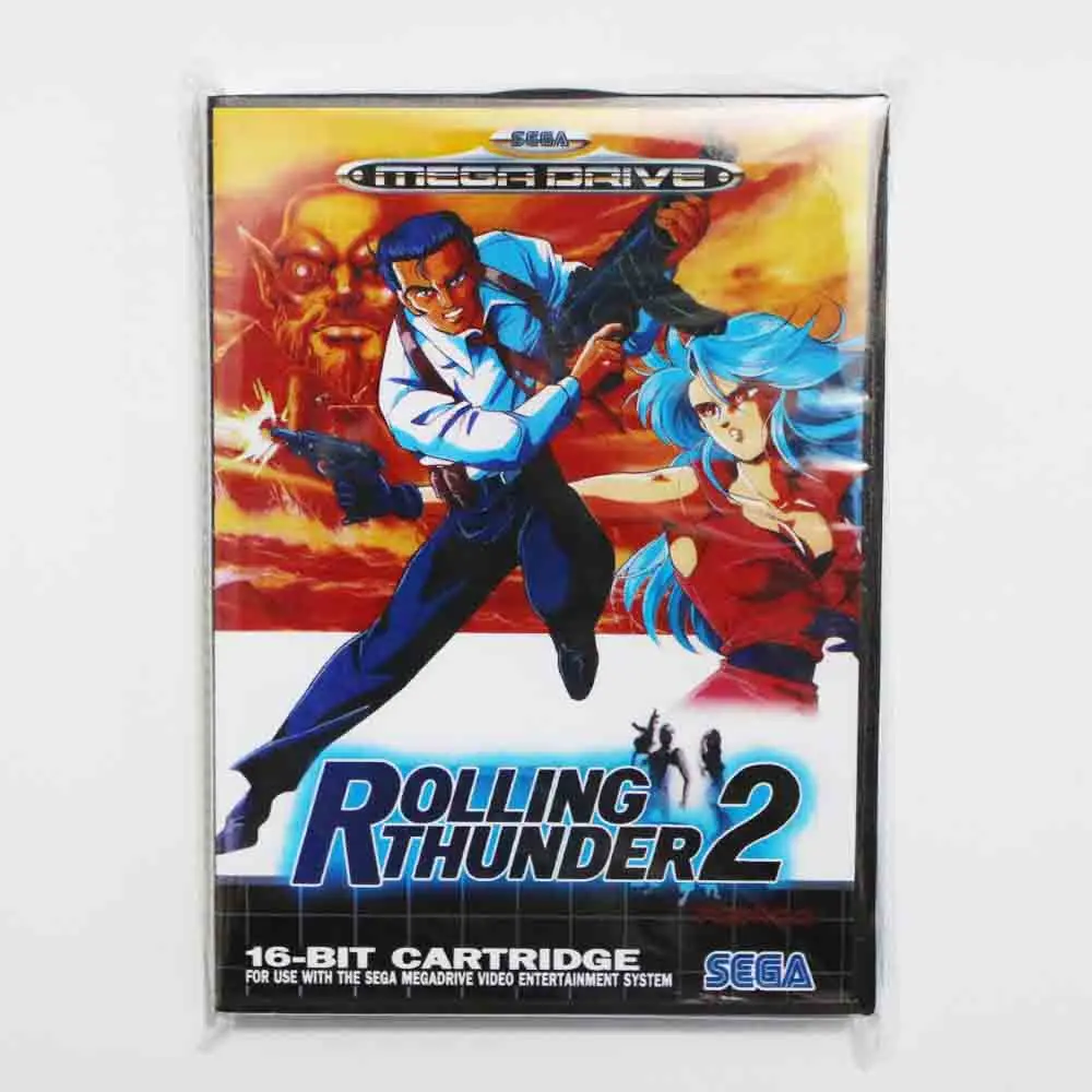 Rolling Thunder 2 Game Cartridge 16 bit MD Card With Retail Box For Sega Mega Drive Genesis | Электроника