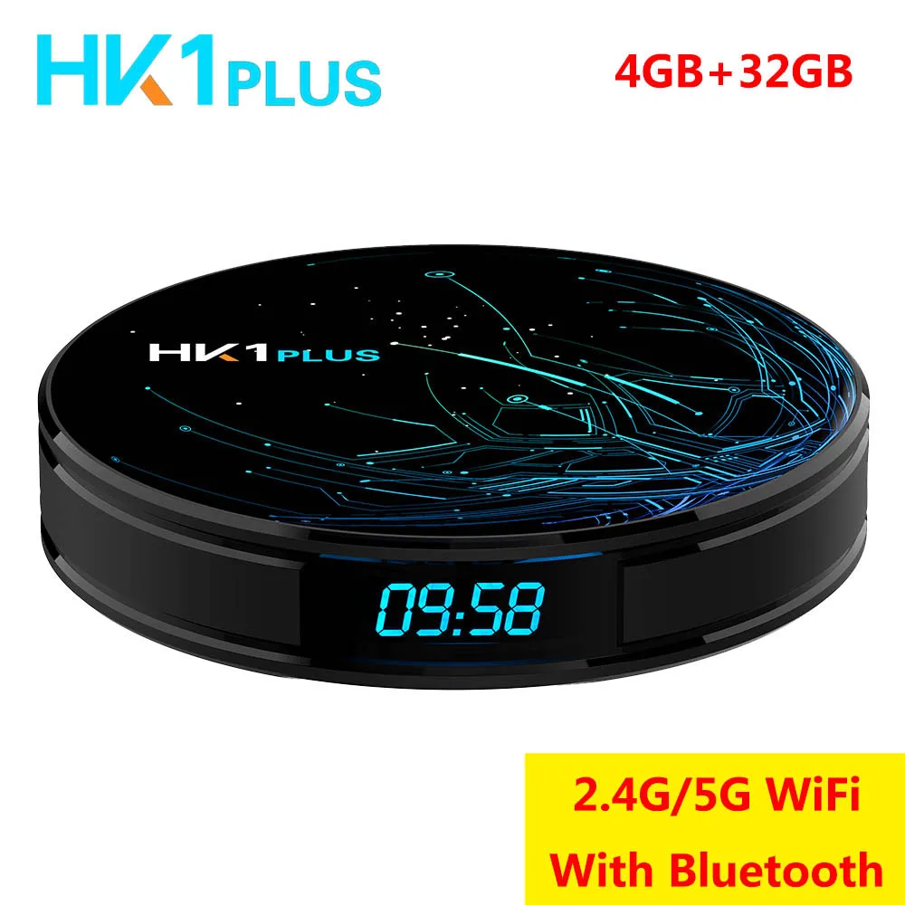 only 4GB 32GB TV box HK1 PLUS 4 ГБ ОЗУ 32 Гб 64 Гб ПЗУ Смарт Android 9,0 ТВ коробка Amlogic S905X2 2,4G 5G WiFi Bluetooth H.265 4K HD 2 Гб 16 Гб медиаплеер - Цвет: only 4GB 32GB TV box