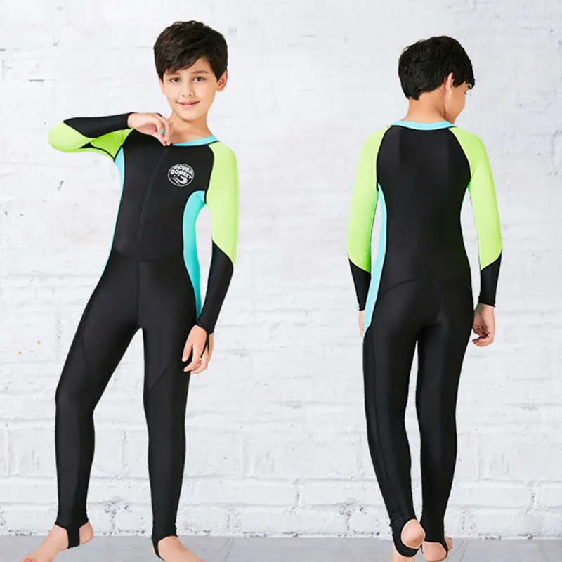 Гидрокостюмы Hisea из лайкры 0 5 мм для мальчиков и девочек цельнокроеный детский