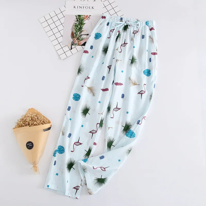 New Outerwear home pant women autumn winter sleepwear pajama pants print cotton long sleep pant ladies homewear lounge trousers