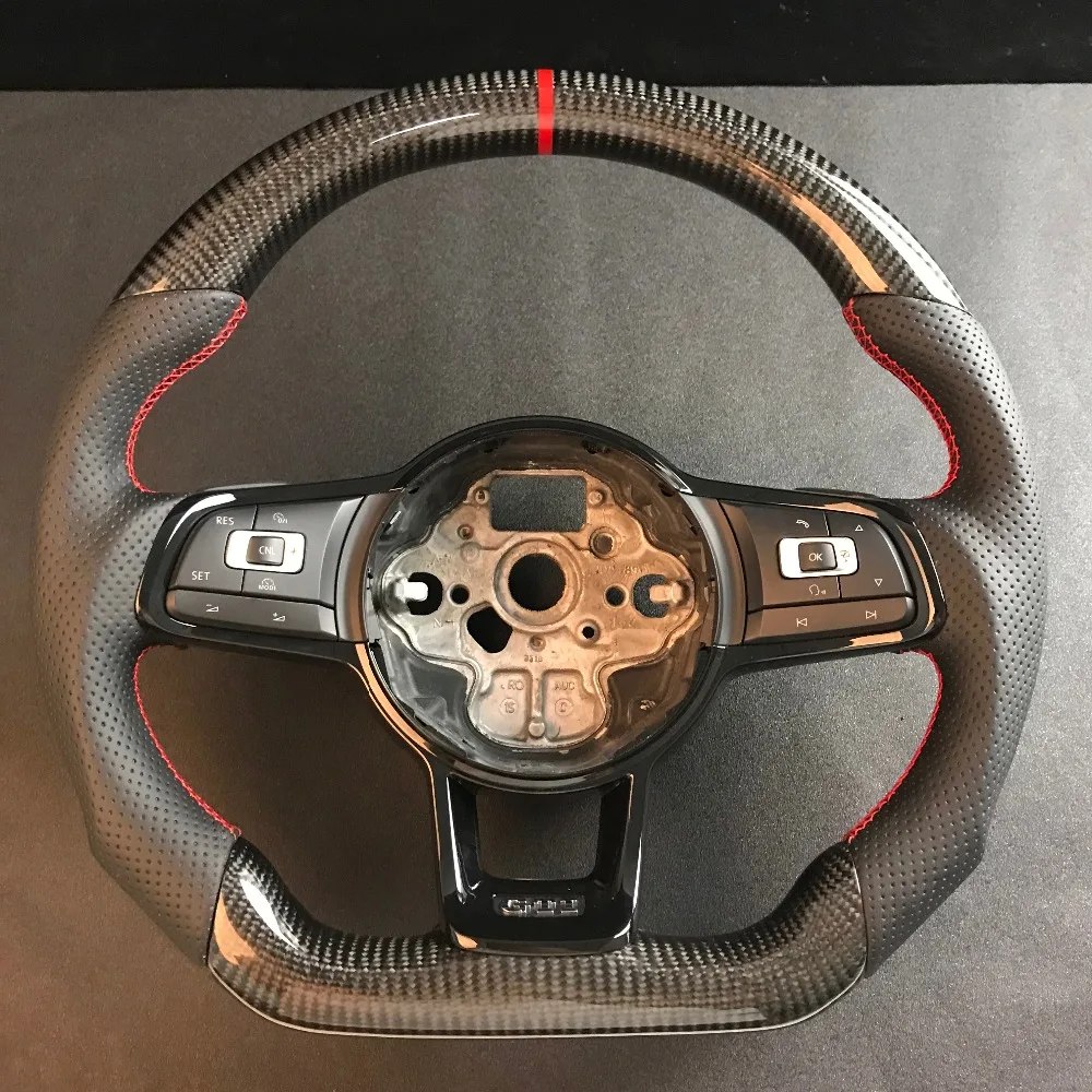 Рулевое колесо из углеродного волокна для VW Golf 7 GTI Golf R MK7 Jetta Passat Polo GTI Scirocco- Замена