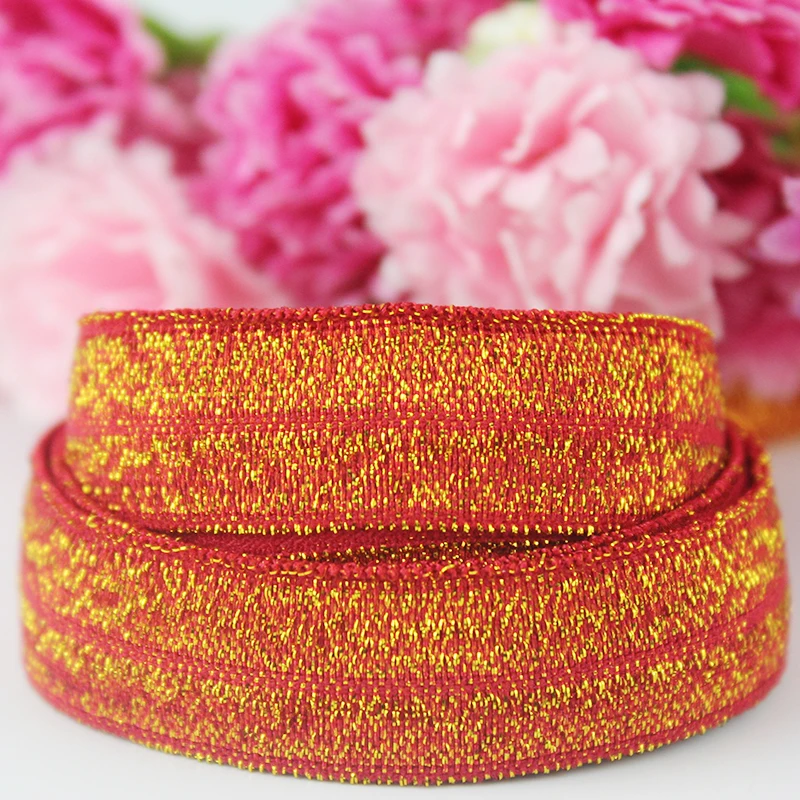 20 ярдов 16 мм многоцветная эластичная бархатная тесьма блестящая Складная лента