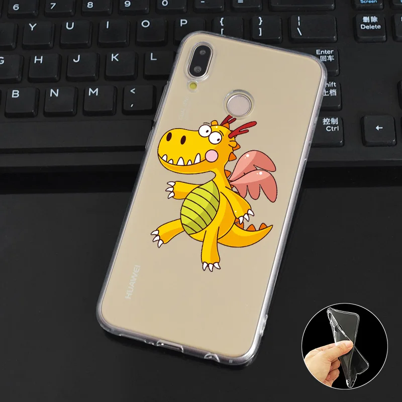 DREAMFOX L282 модный дизайн динозавра Мягкий ТПУ силиконовый чехол для huawei Honor 6A 6C 7X9 10 P20