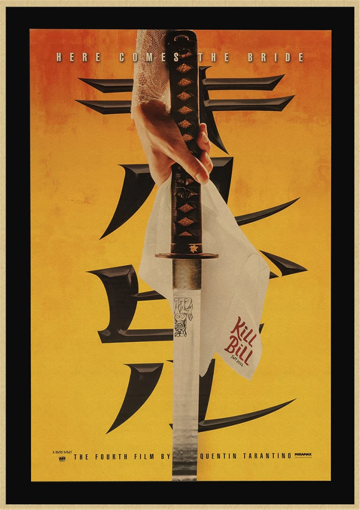 Kill Bill Vol.1 классический Квентин фильм крафт-бумага постер для бара/Кафе Ретро плакат декоративной живописи - Цвет: Светло-зеленый