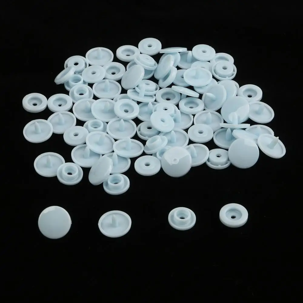 Light Blue 20 комплектов T5 12 мм круглые пластиковые защелки Кнопки Застежки пододеяльник лист кнопка аксессуары для одежды для детской одежды Зажимы - Цвет: Light Blue