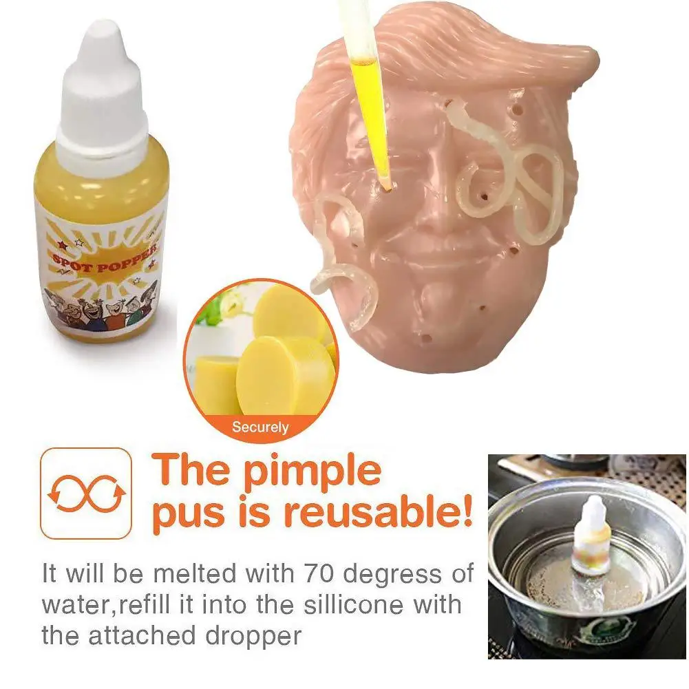 Нет Trump в форме лица сжимает акне игрушка с 30 мл пополнения жидкости капельница