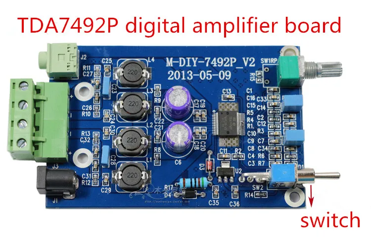 Бесплатная доставка 12 В 5 А TDA7492P 25 Вт + 2 0 канальный Hi Fi мини цифровой усилитель за