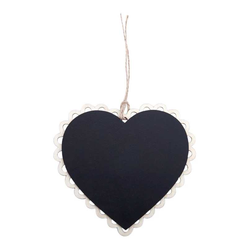 10 Pieces Mini Hanging Chalkboard Wood / Slate Black writable erasable Blackboard in Message board Woo | Канцтовары для офиса и