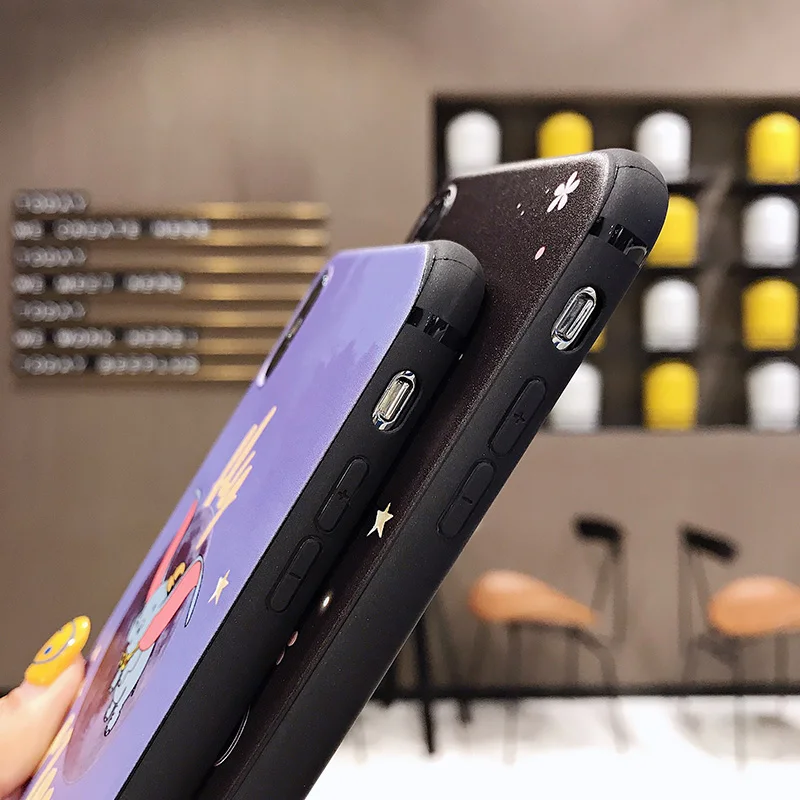 Ретро чехлы для телефонов со слоном iphone XS Max X XR милые животные dumbo матовый мягкий