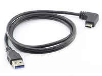 dual bending usb 3 1 type c to usb 3 0 type a data transfer power cable for samsung android phone black 1m
