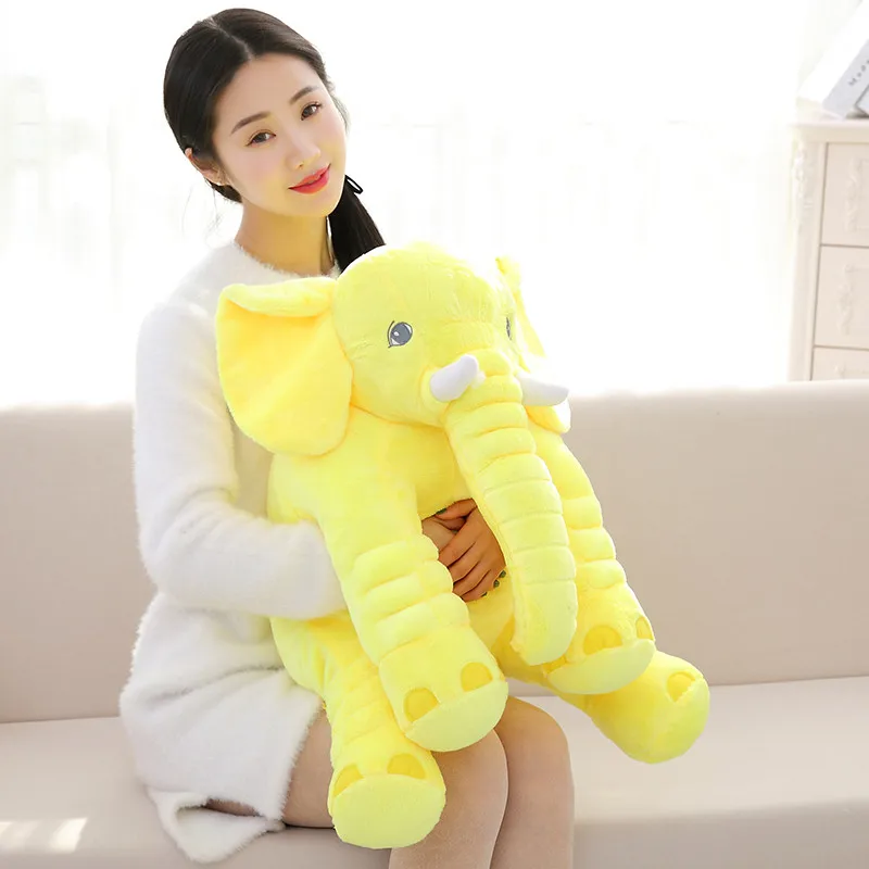 yellow Плюшевая игрушка слон детская подушка кукла Спящая кукла ребенок спящий подарок на день рождения - Цвет: yellow