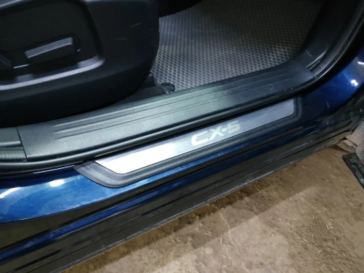 Для Mazda CX-5 cx 5 cx5 kf аксессуары 2012 2013 порога полосы Накладка Добро пожаловать педали отделки салона