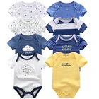 8 шт одежда для малышей летний новорожденный короткий рукав детские комбинезоны для малышей; Одежда для девочек и мальчиков с персонажами из мультфильмов; Спортивный костюм для малышей; Одежда для альпинизма