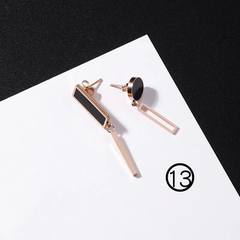 E170.Women серьги. Простые Длинные серьги из титановой стали с кисточками и