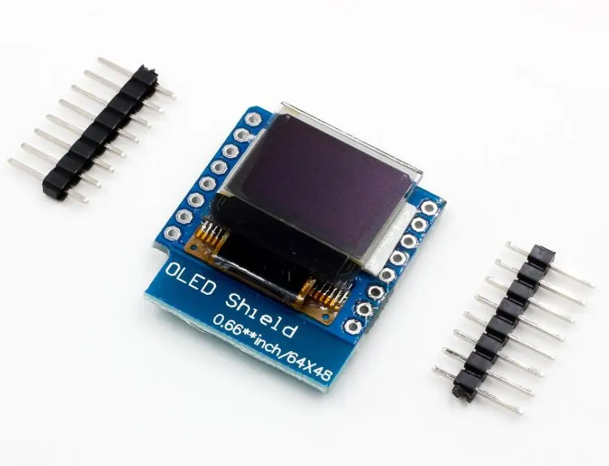 OLED-экран V2.0.0 для WeMos D1 mini 0 66 дюйма 64X48 IIC I2C Двухкнопочный разъем | Обустройство дома