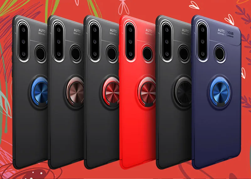 Матовый чехол для huawei P30 Lite Honor 20S чехол с металлическим кольцом для MAR-LX1M MAR-LX1H мягкий силиконовый бампер чехол s MAR LX1M LX1H