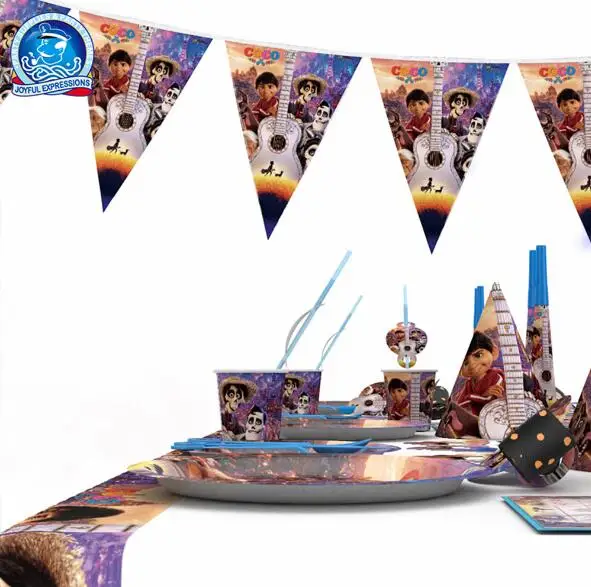 

148pcs/lot Dreambound travel Coco theme Package Kids Birthday Decoration Set Theme Party Supplies Baby Birthday Party Pack