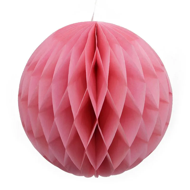 rose pink 1 шт. красочные декоративные бумажные сотовые шары цветок пастельные праздничные Свадебные украшения на день рождения - Цвет: rose pink