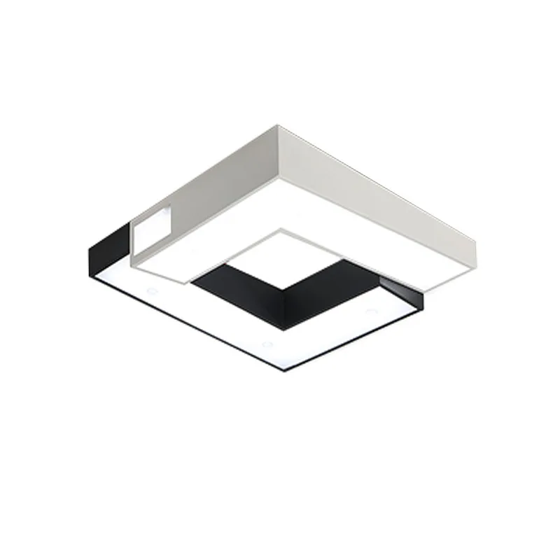 Square Современный квадратный светодиодный потолочный светильник для гостиной, белые потолочные лампы, осветительный прибор для спальни, светодиодный потолочный светильник - Цвет корпуса: Square