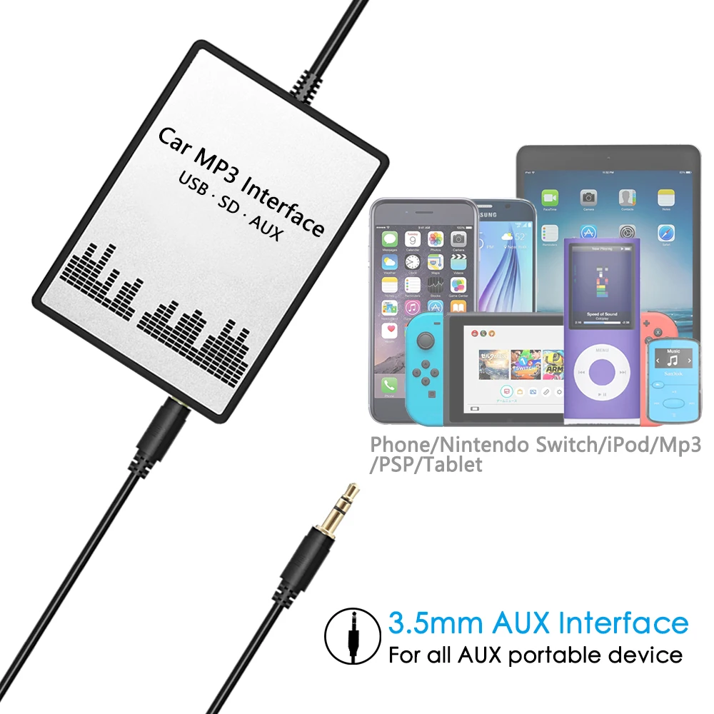 Автомобильный Радио APPS2Car USB SD AUX Интерфейс цифровой музыкальный чейнджер Mp3