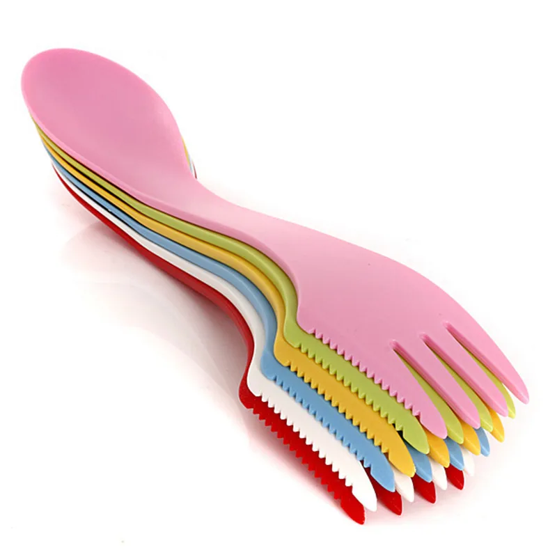 1 шт. термостойкая пластиковая походная ложка для пикника вилка нож кемпинга