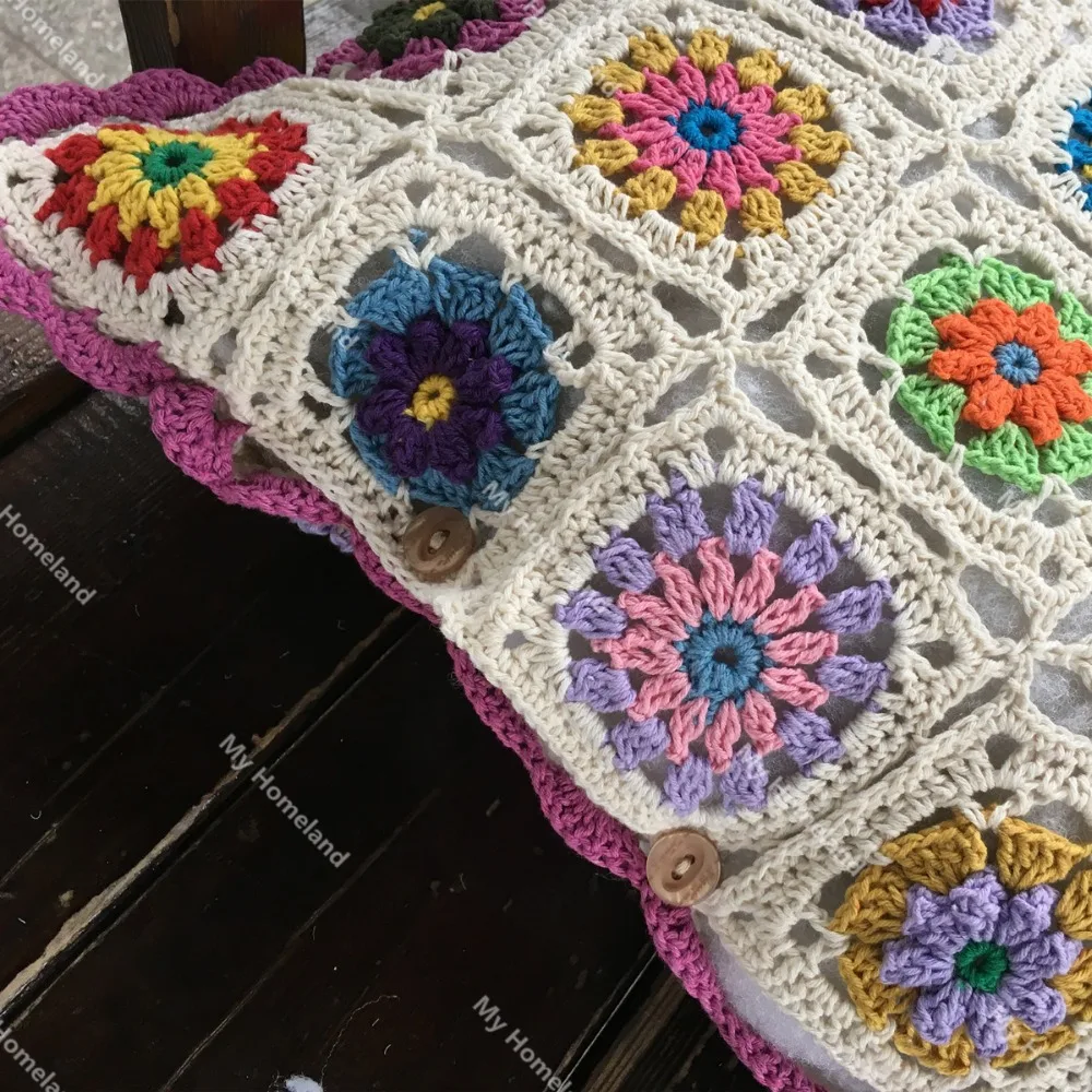 Чехол для подушки ручной работы из 100% хлопка 40 см разноцветный чехол в