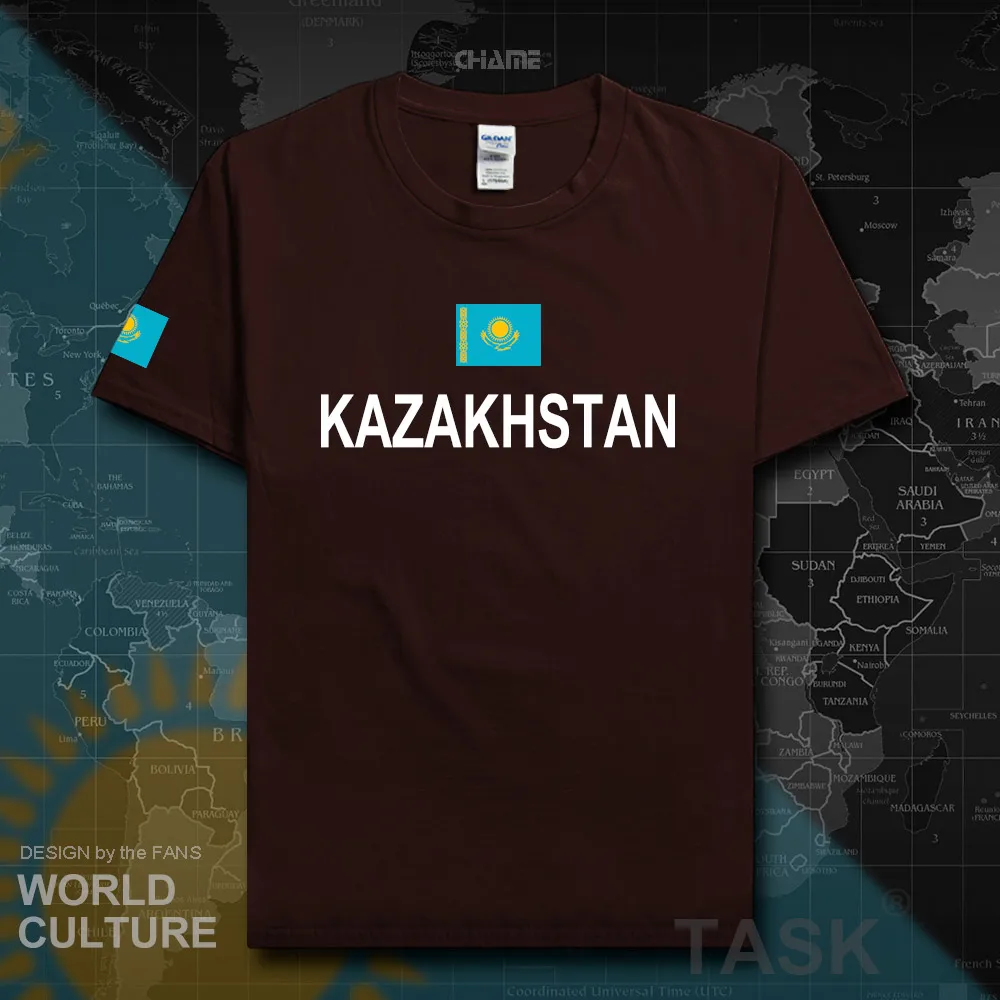 Футболка для мужчин Kazakhstan 2017 хлопковая футболка спорта фитнеса занятий в
